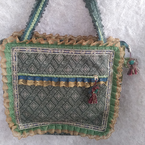 Shin Sai Bashi Lace Tote 14''x14'' x 4'' - Picture 7 of 8